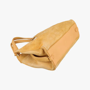Pre-owned Gucci Stirrup Camel Suede 001.05 shoulderbag | stylenewstar
