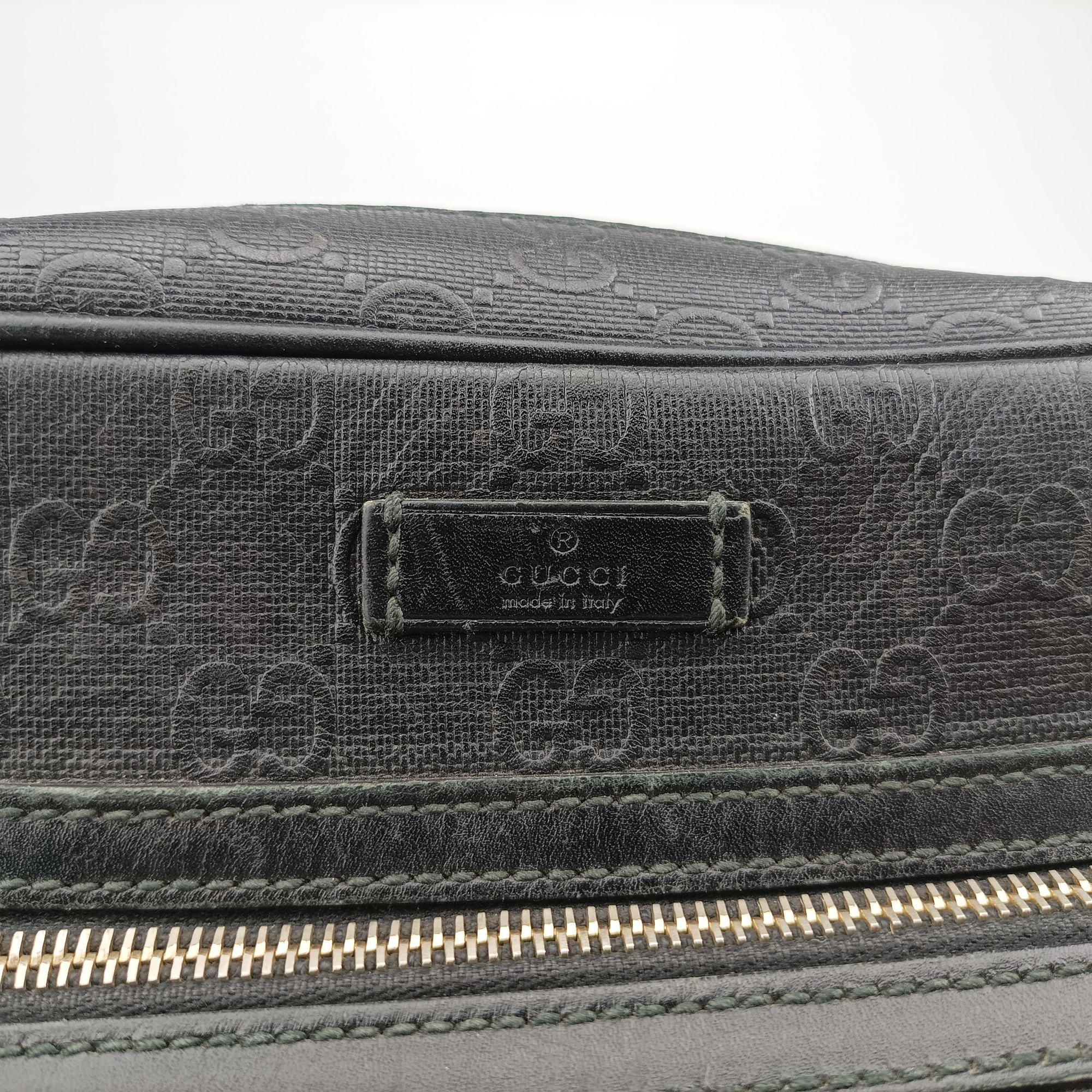 Pre-owned Gucci GG Imprime Messenger Black Leather 201448 shoulderbag | stylenewstar