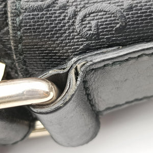 Pre-owned Gucci GG Imprime Messenger Black Leather 201448 shoulderbag | stylenewstar