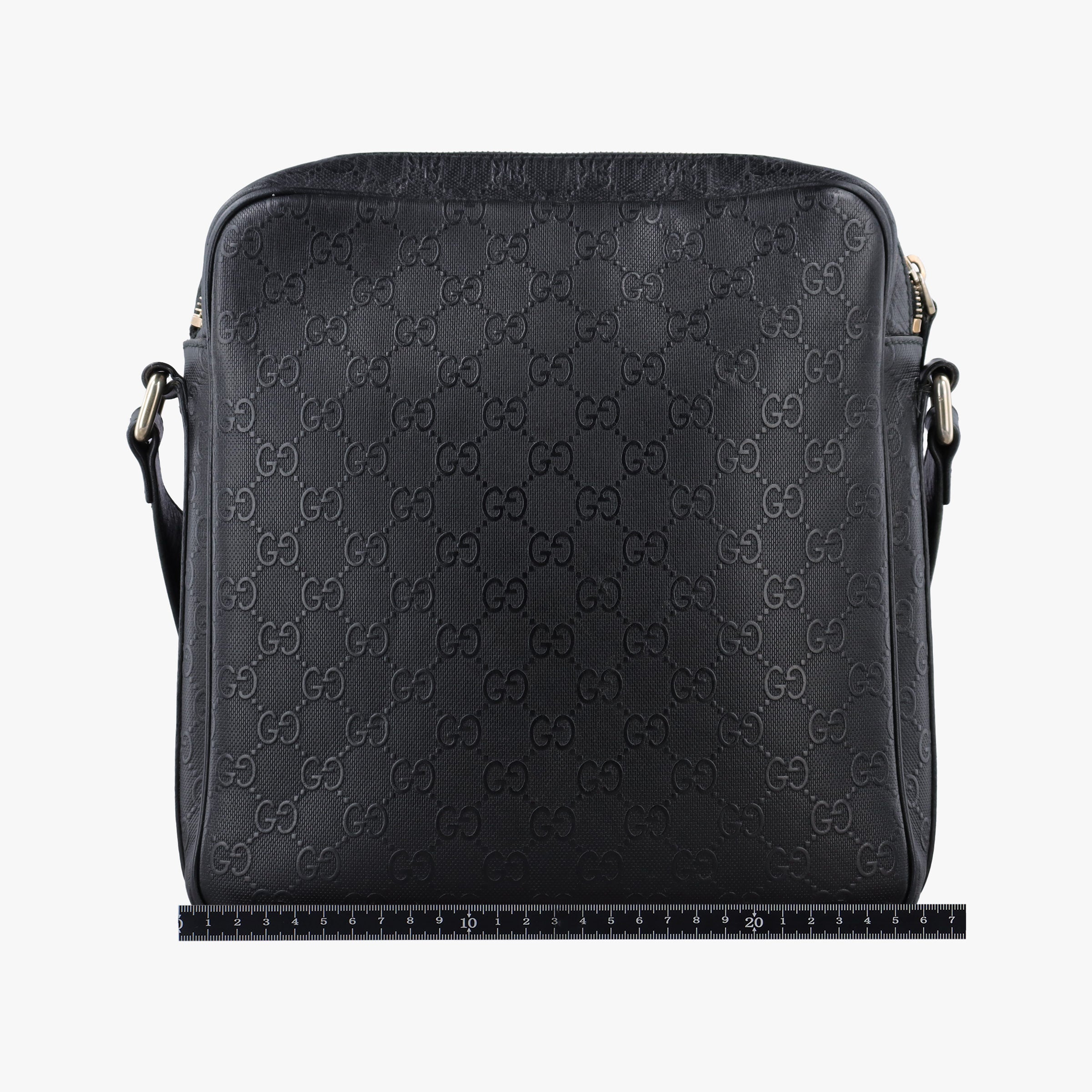 Pre-owned Gucci GG Imprime Messenger Black Leather 201448 shoulderbag | stylenewstar