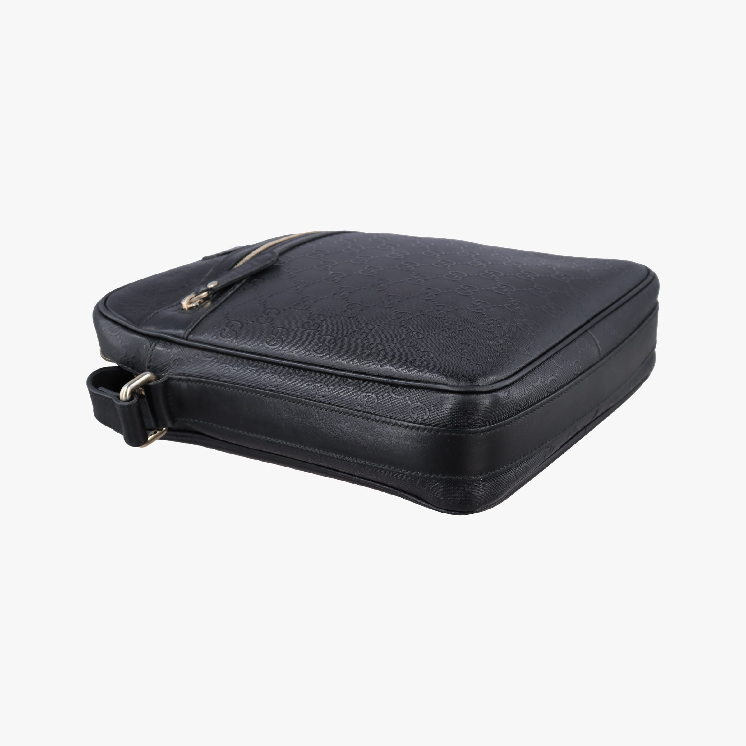 Pre-owned Gucci GG Imprime Messenger Black Leather 201448 shoulderbag | stylenewstar