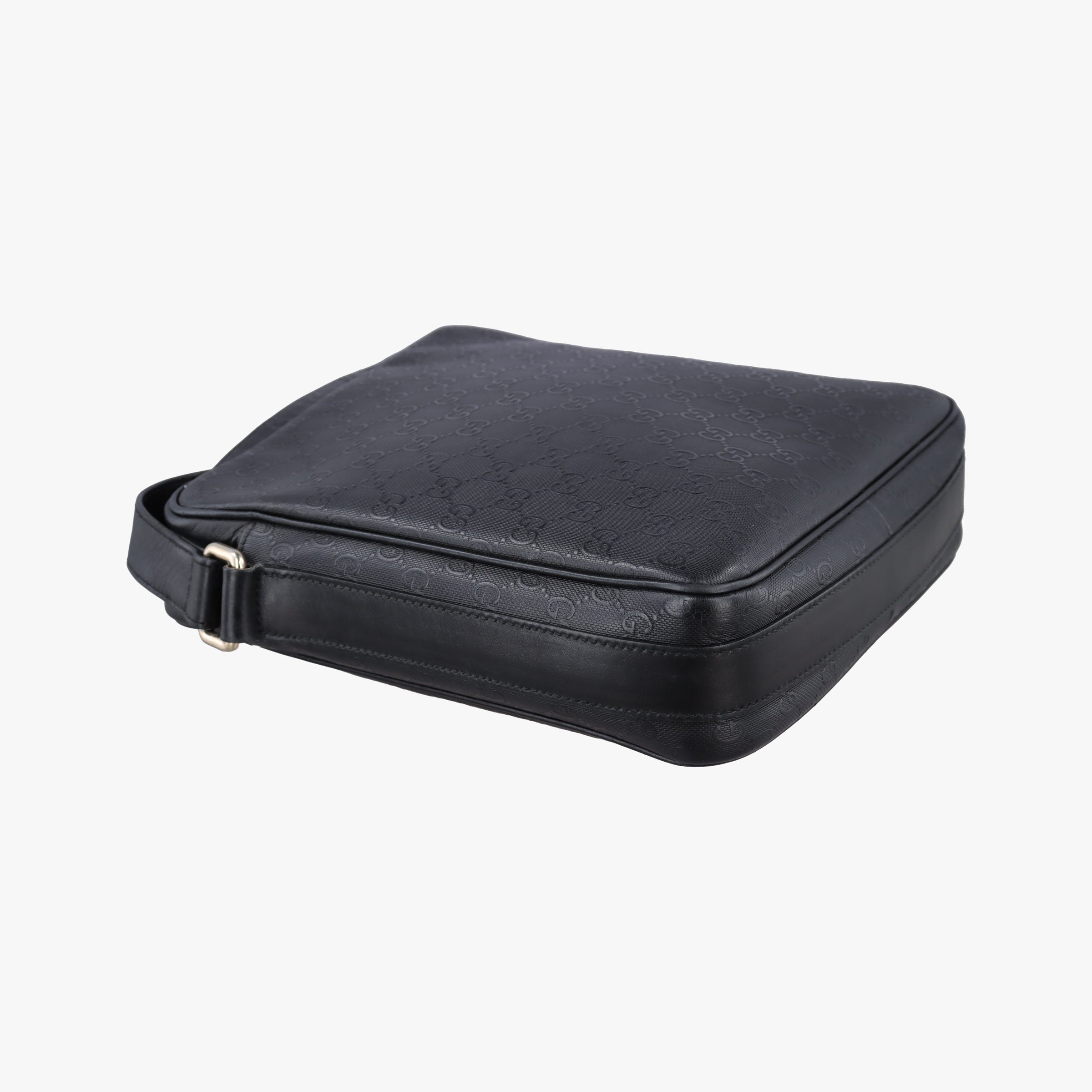 Pre-owned Gucci GG Imprime Messenger Black Leather 201448 shoulderbag | stylenewstar