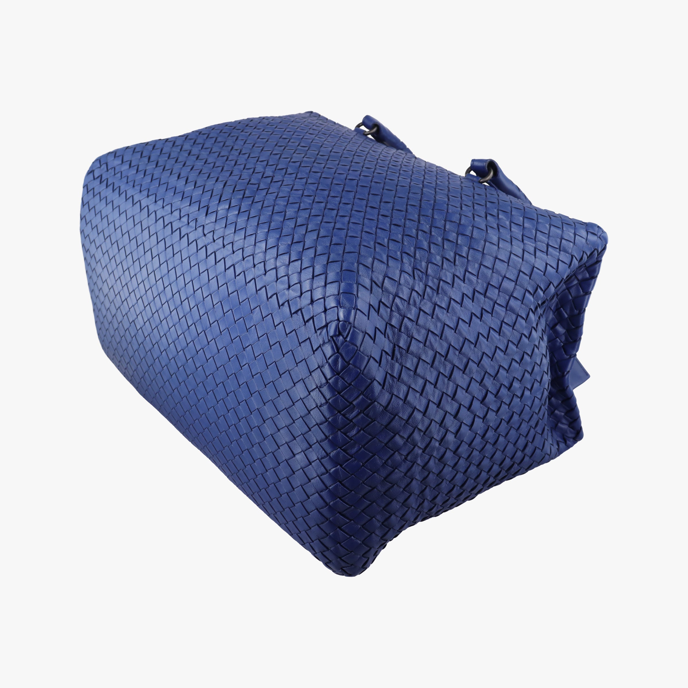 Pre-owned Bottega Veneta Intrecciato Briefcase Blue lambskin  handbag | stylenewstar