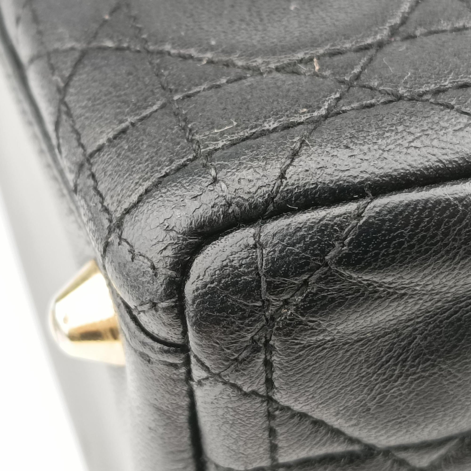 Vintage Christian Dior Lady Dior Black lambskin  handbag | stylenewstar