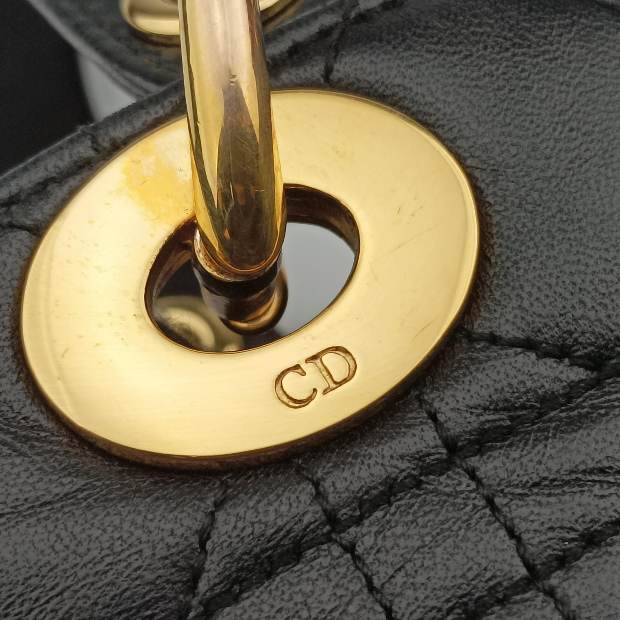 Vintage Christian Dior Lady Dior Black lambskin  handbag | stylenewstar