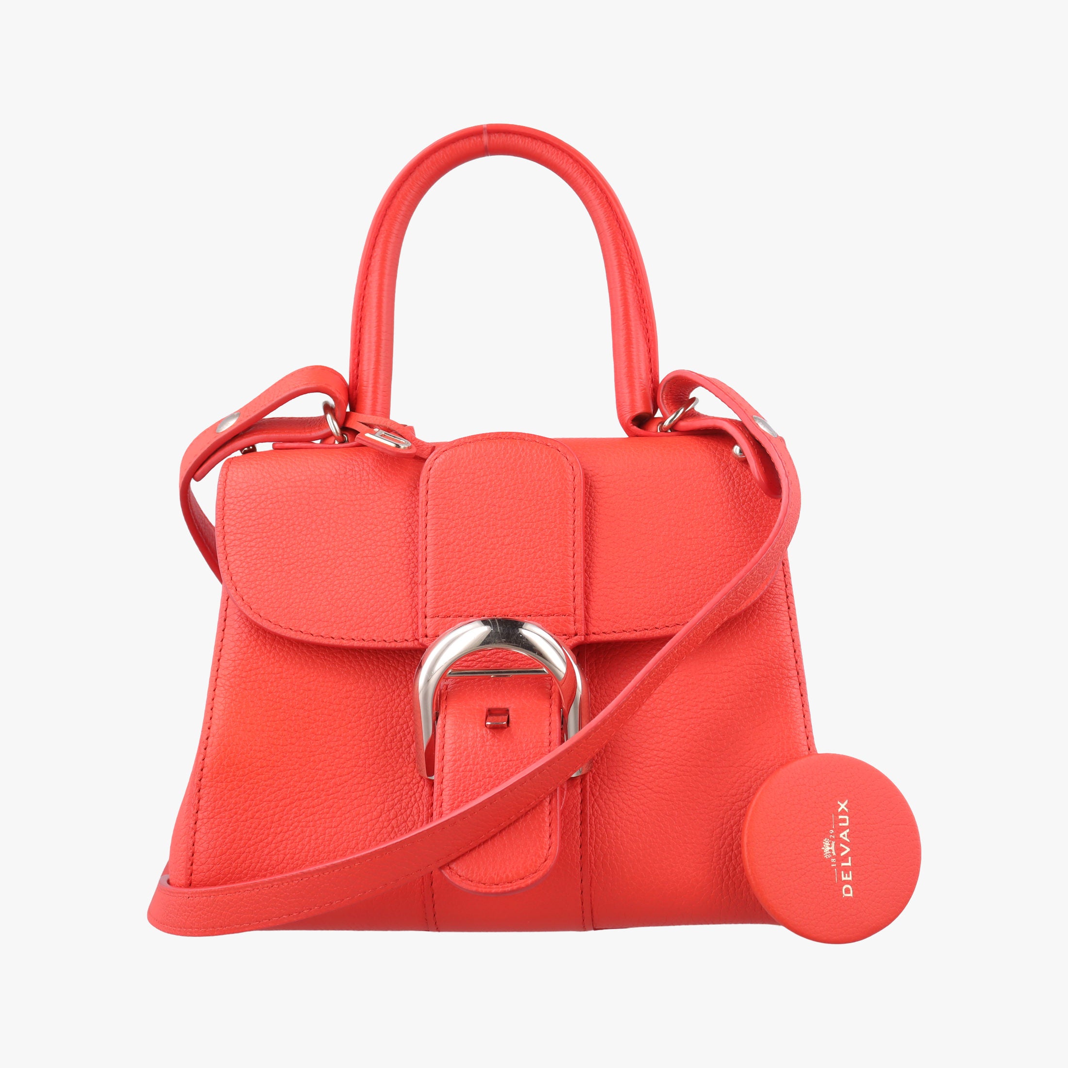 Vintage Delvaux Brillant Mini Orange Leather  shoulderbag | stylenewstar