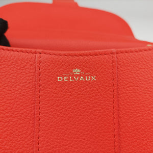 Vintage Delvaux Brillant Mini Orange Leather  shoulderbag | stylenewstar