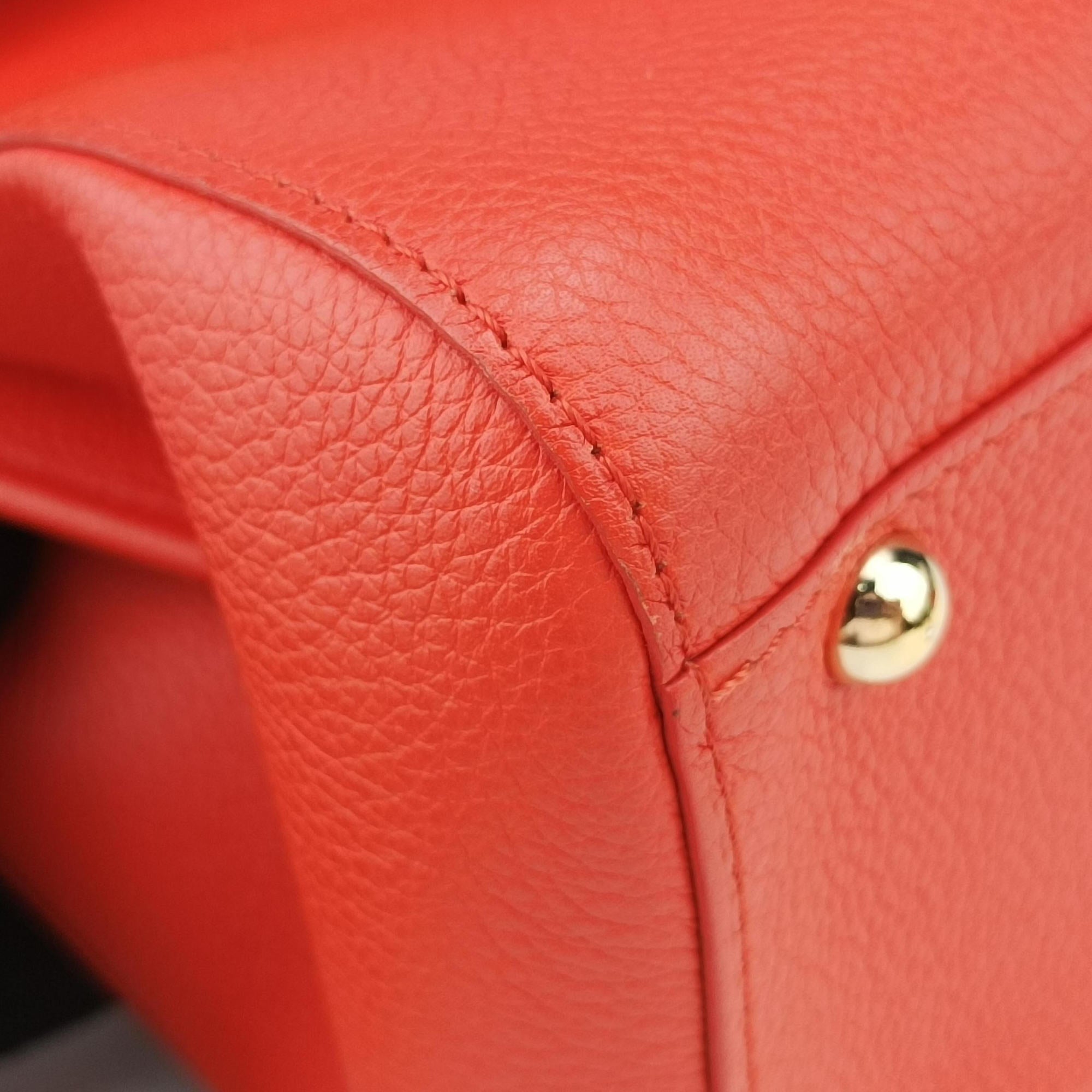 Vintage Delvaux Brillant Mini Orange Leather  shoulderbag | stylenewstar