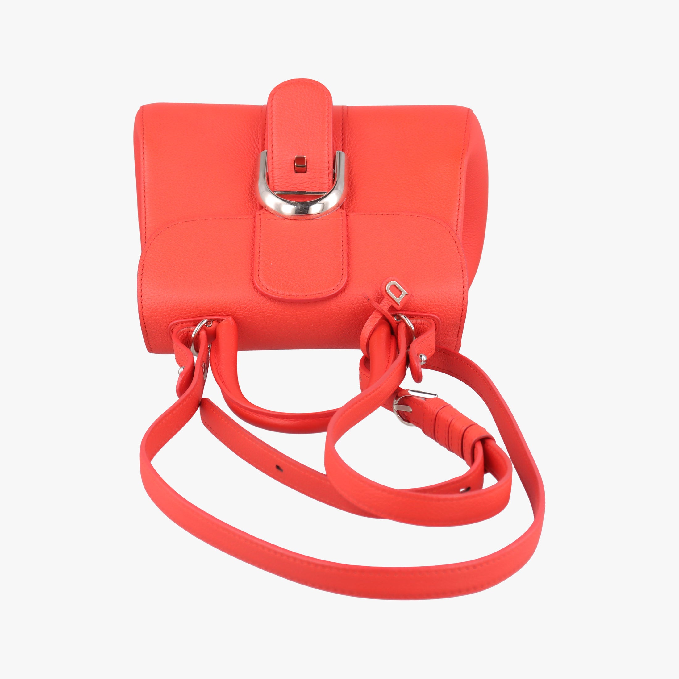 Vintage Delvaux Brillant Mini Orange Leather  shoulderbag | stylenewstar