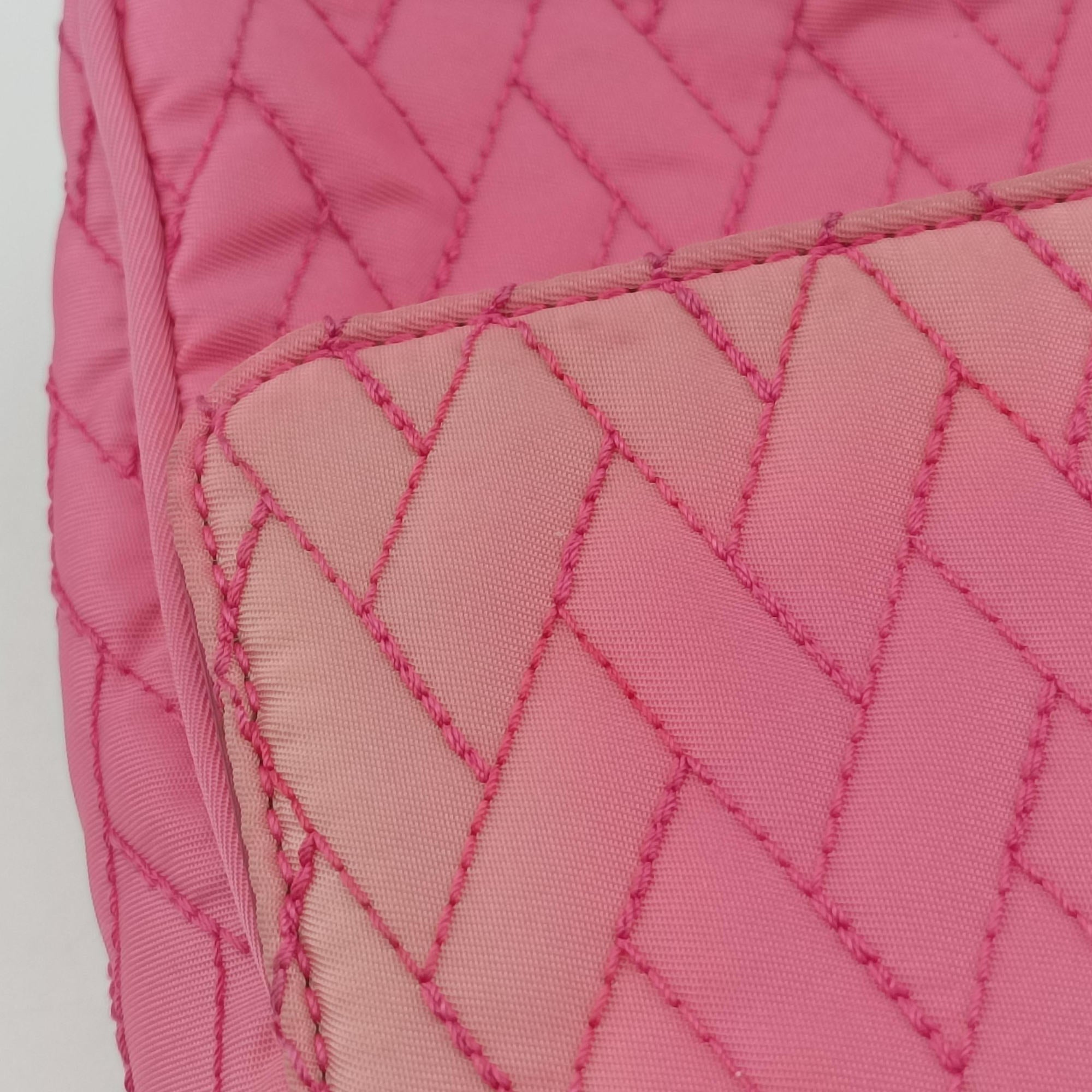 Secondhand Prada Tessuto Impunture Push Lock Opale nylon 1BD038 shoulderbag | stylenewstar