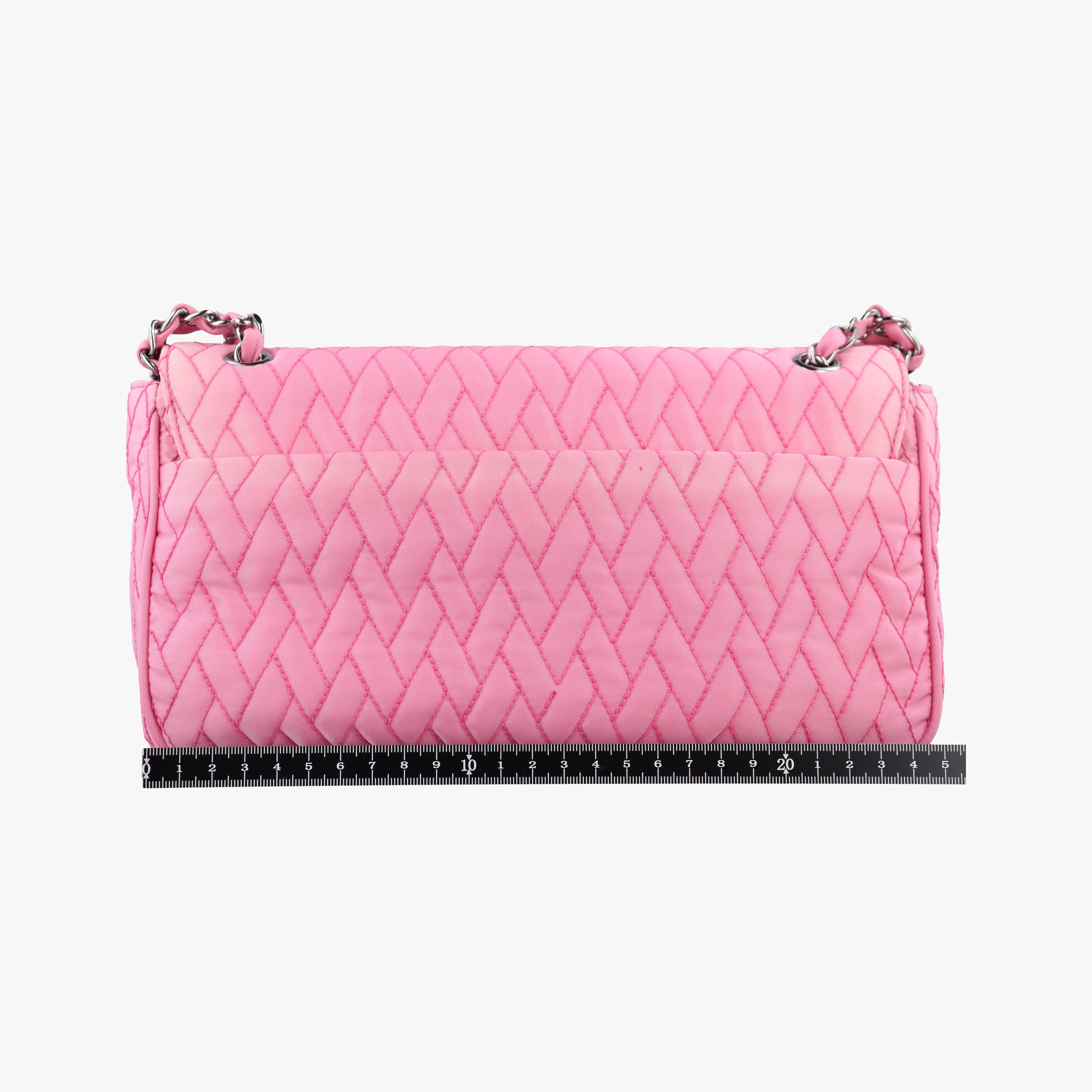 Secondhand Prada Tessuto Impunture Push Lock Opale nylon 1BD038 shoulderbag | stylenewstar