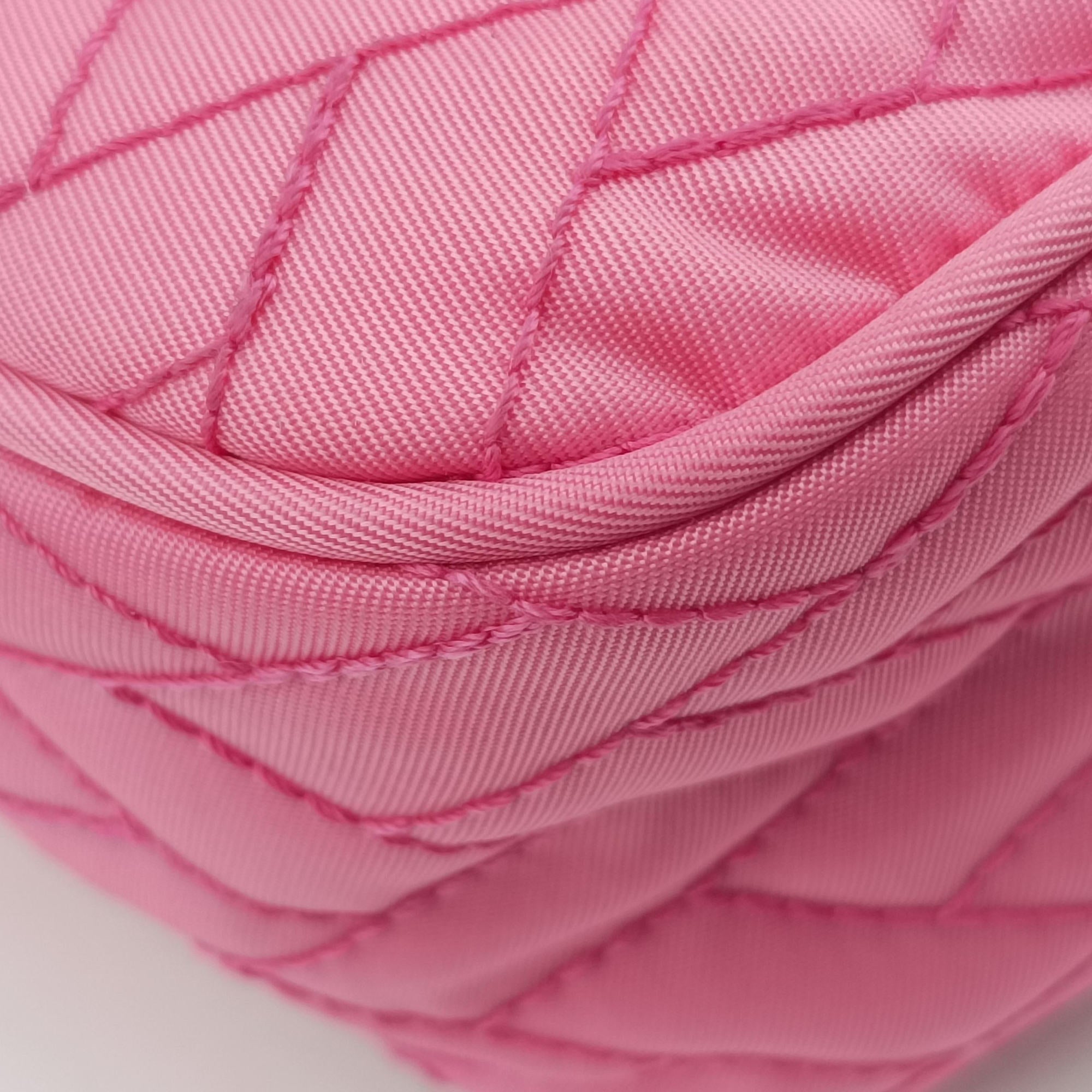 Secondhand Prada Tessuto Impunture Push Lock Opale nylon 1BD038 shoulderbag | stylenewstar