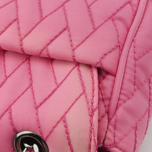 Secondhand Prada Tessuto Impunture Push Lock Opale nylon 1BD038 shoulderbag | stylenewstar