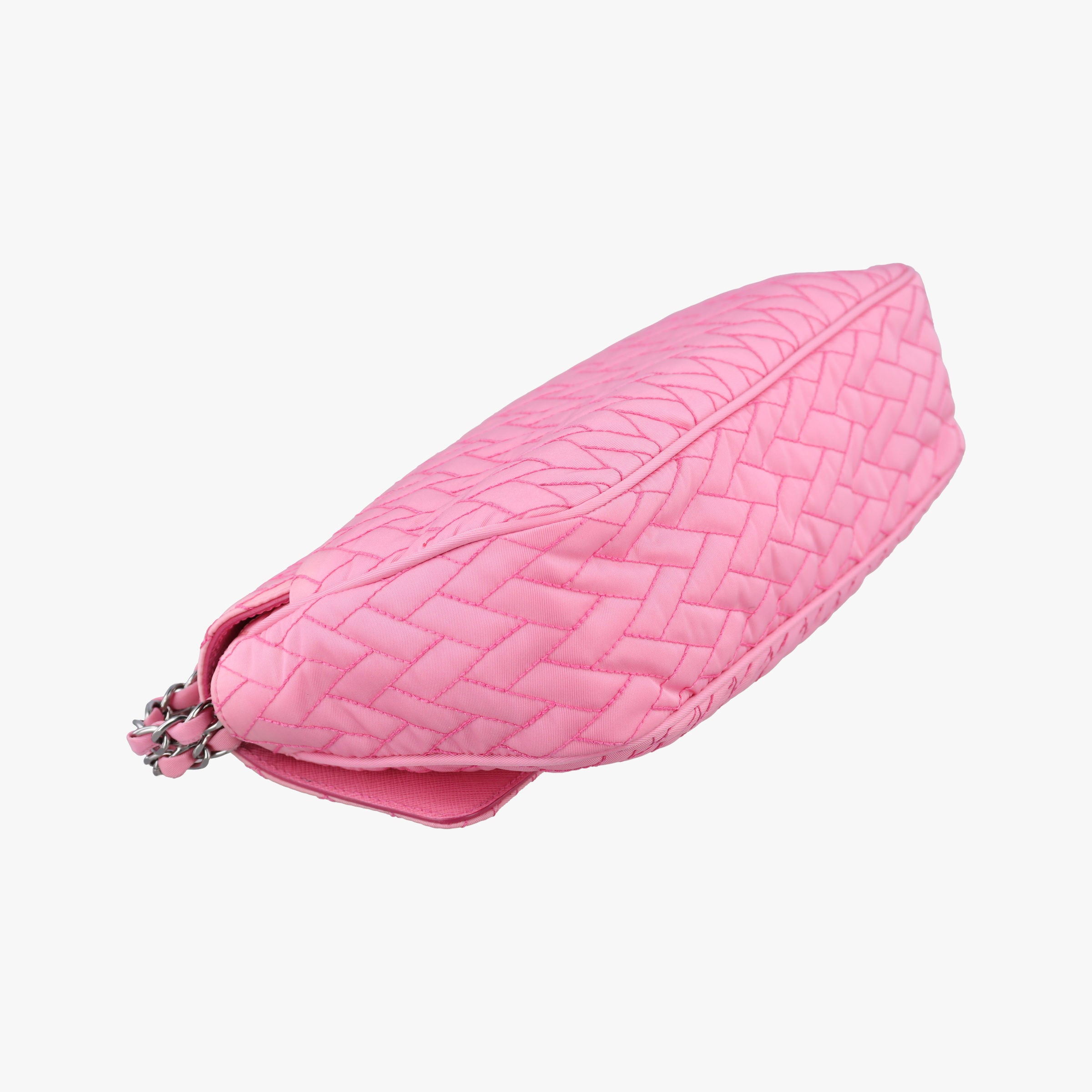Secondhand Prada Tessuto Impunture Push Lock Opale nylon 1BD038 shoulderbag | stylenewstar