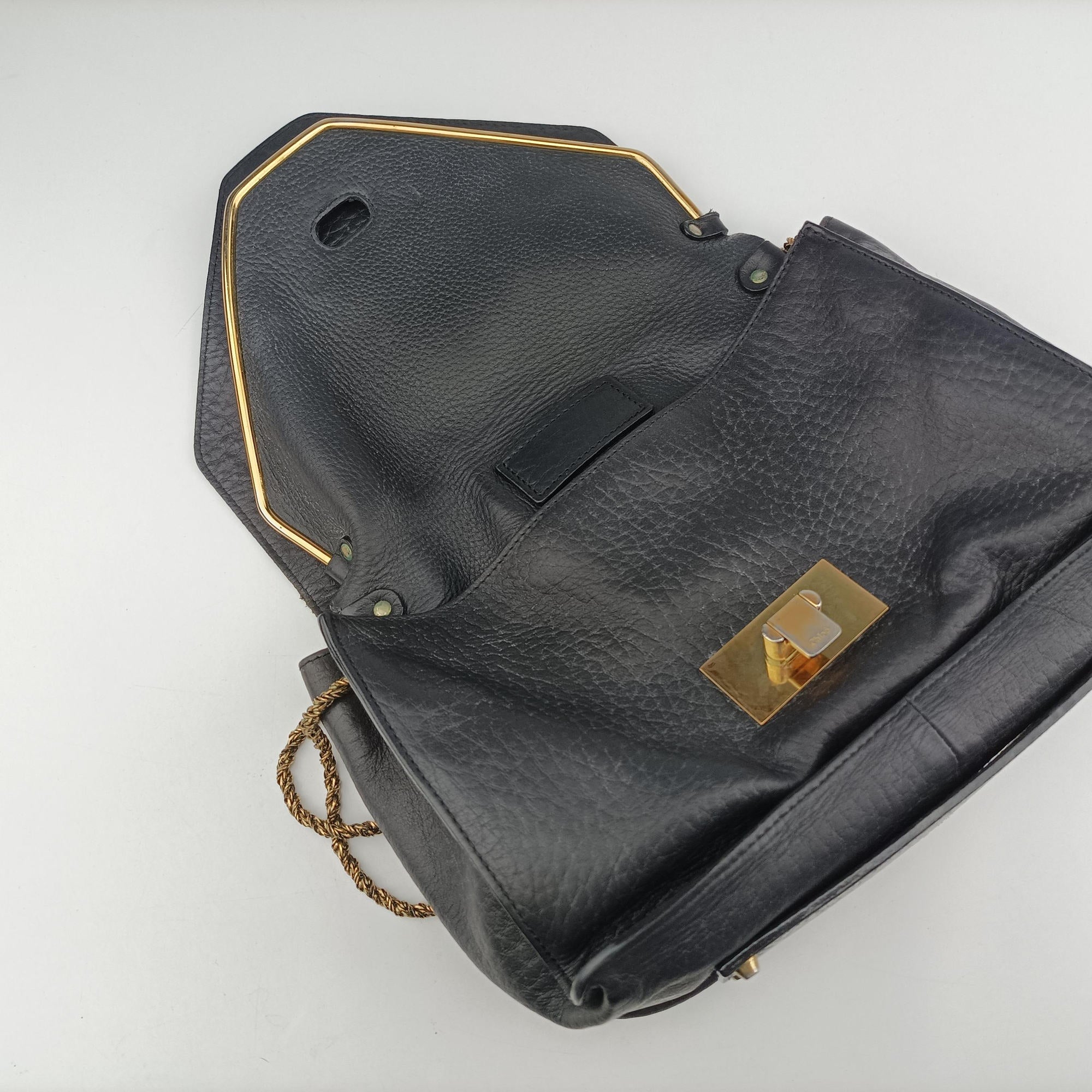Vintage Chloe Sally Black Leather  shoulderbag | stylenewstar