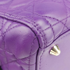 Pre-owned Christian Dior Lady Dior Purple lambskin  handbag | stylenewstar
