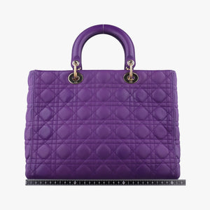 Pre-owned Christian Dior Lady Dior Purple lambskin  handbag | stylenewstar