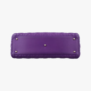 Pre-owned Christian Dior Lady Dior Purple lambskin  handbag | stylenewstar