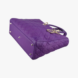 Pre-owned Christian Dior Lady Dior Purple lambskin  handbag | stylenewstar