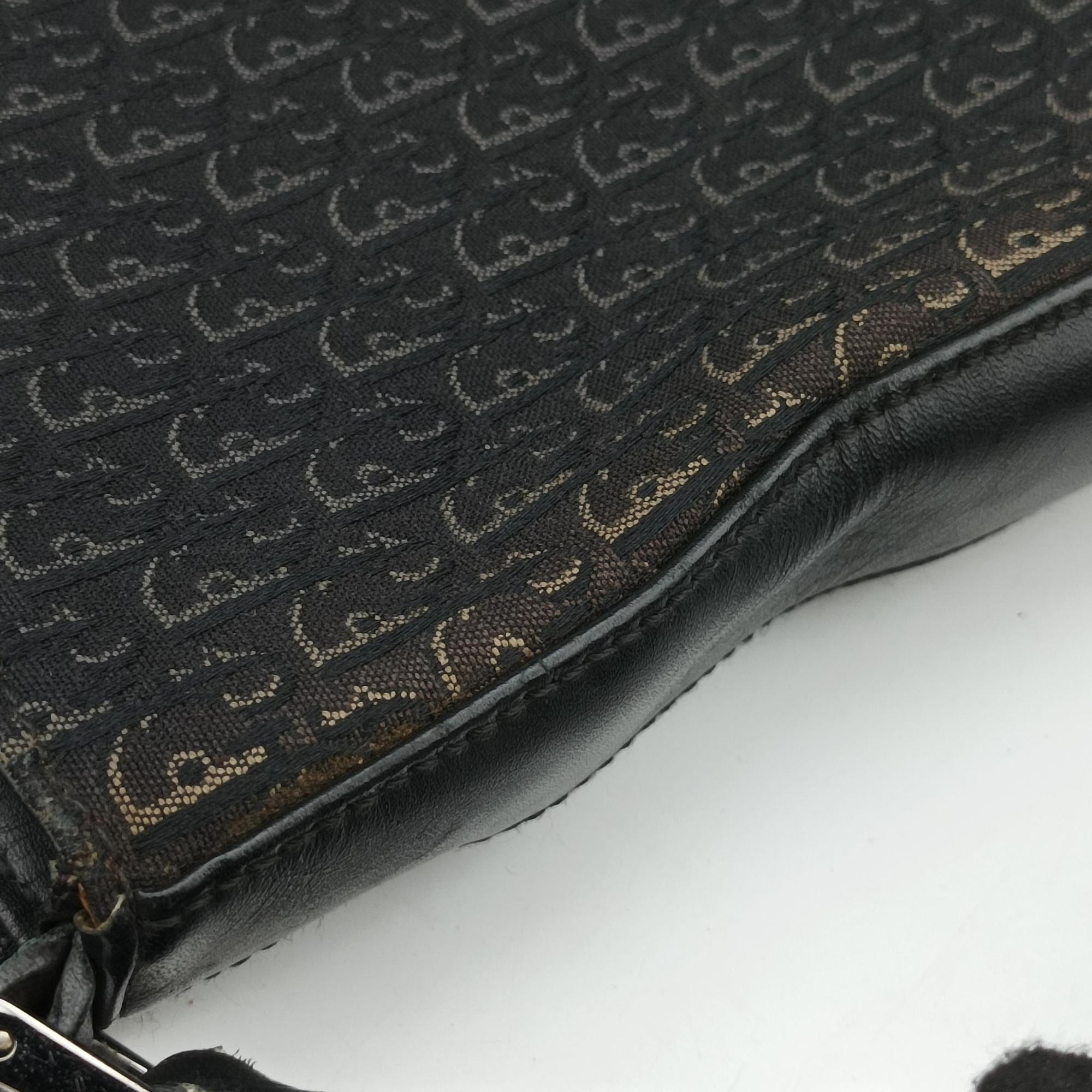 Pre-owned Christian Dior Street Chic Black canvasxleather  shoulderbag | stylenewstar
