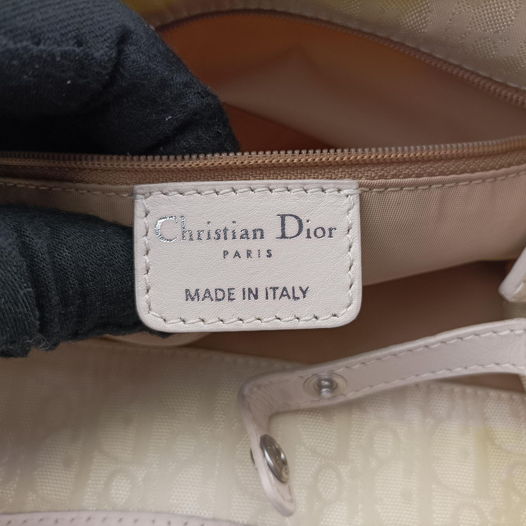 Pre-owned Christian Dior Lovely Beige Canvas × Leather  handbag | stylenewstar
