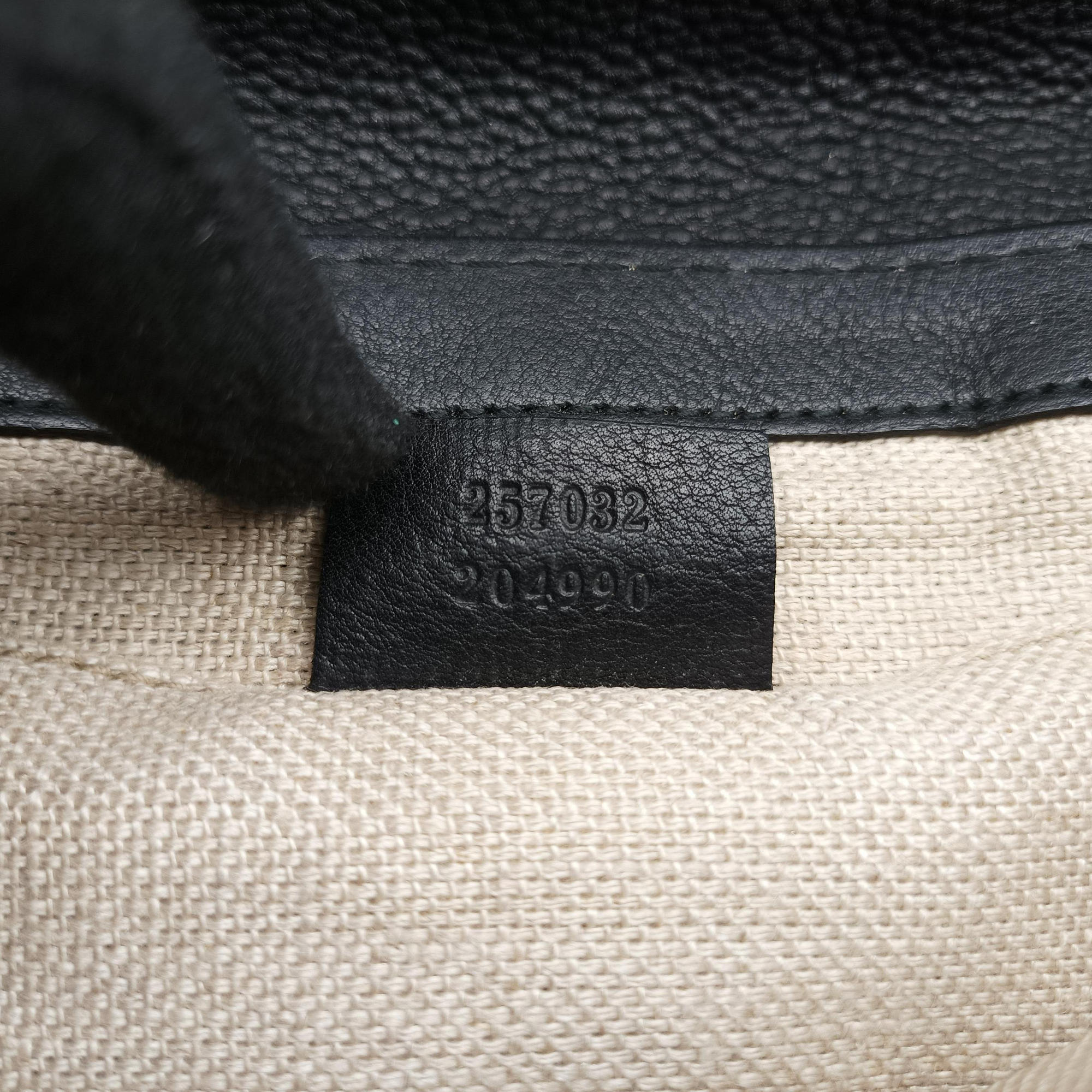 Pre-owned Gucci Marrakech Black Leather 257032 shoulderbag | stylenewstar
