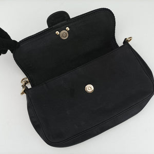 Pre-owned Gucci Marrakech Black Leather 257032 shoulderbag | stylenewstar