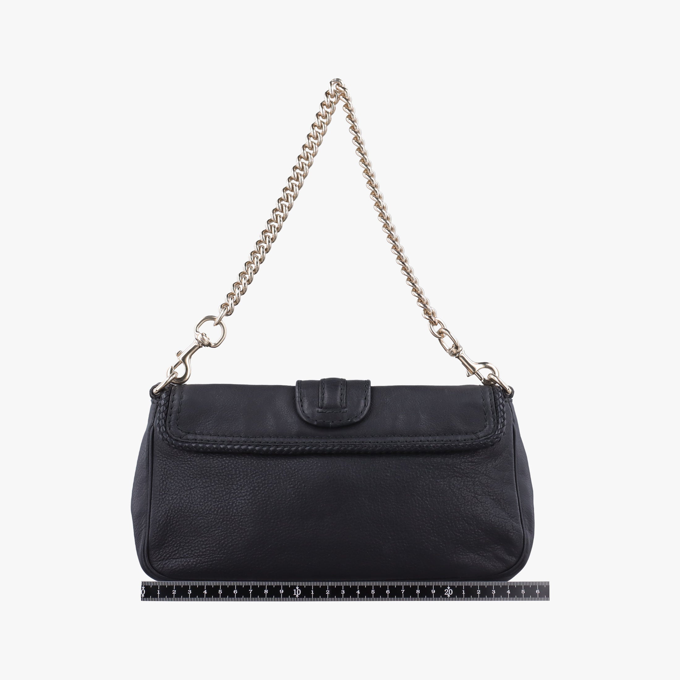 Pre-owned Gucci Marrakech Black Leather 257032 shoulderbag | stylenewstar