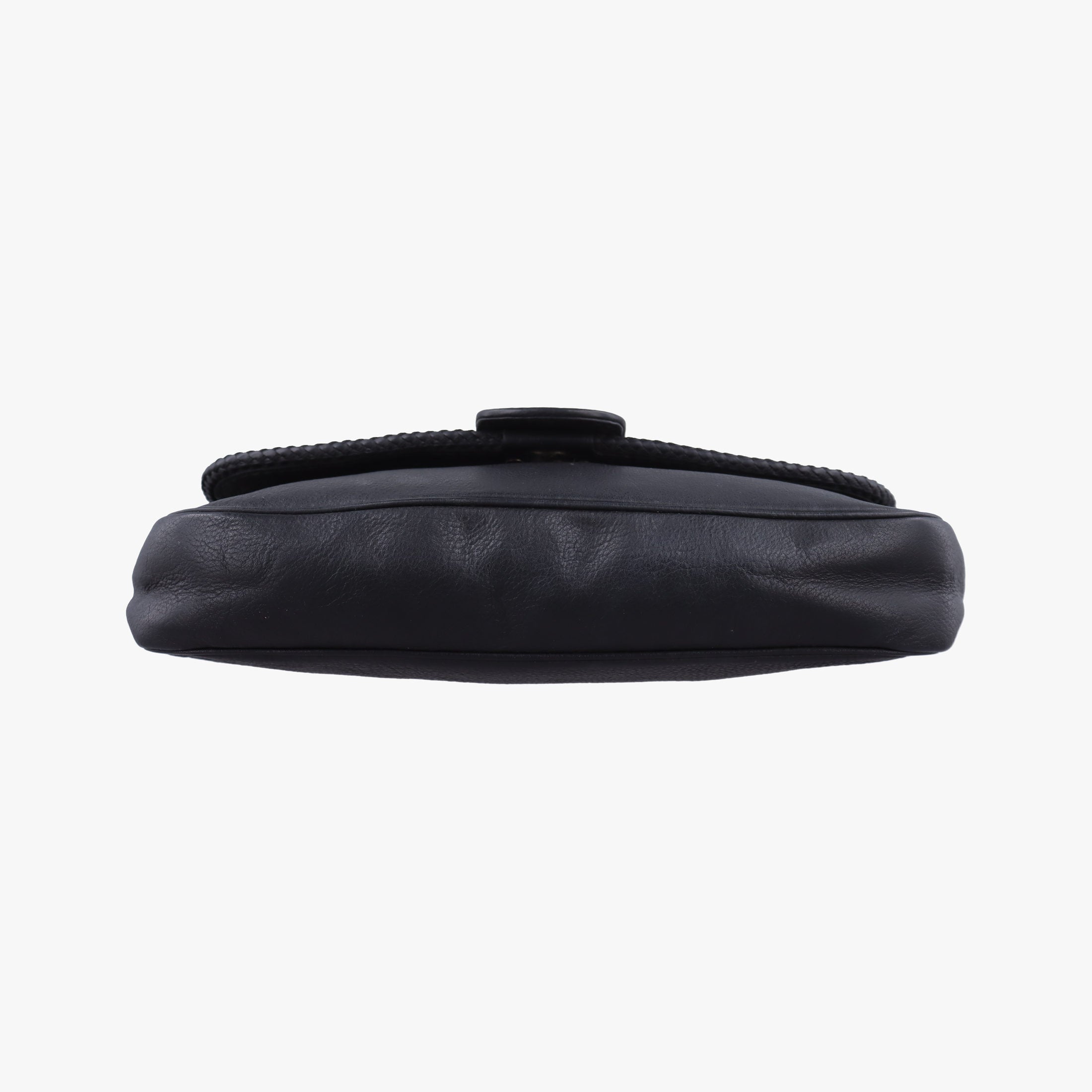 Pre-owned Gucci Marrakech Black Leather 257032 shoulderbag | stylenewstar