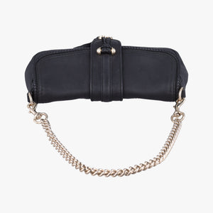 Pre-owned Gucci Marrakech Black Leather 257032 shoulderbag | stylenewstar