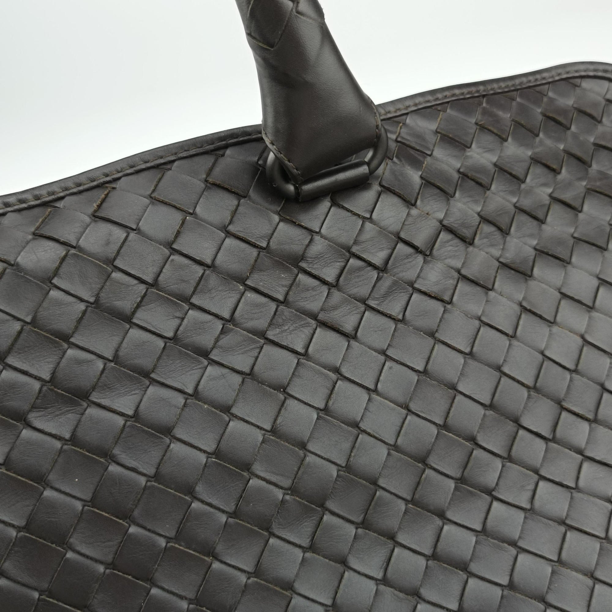 Vintage Bottega Veneta Intrecciato Brown lambskin  handbag | stylenewstar