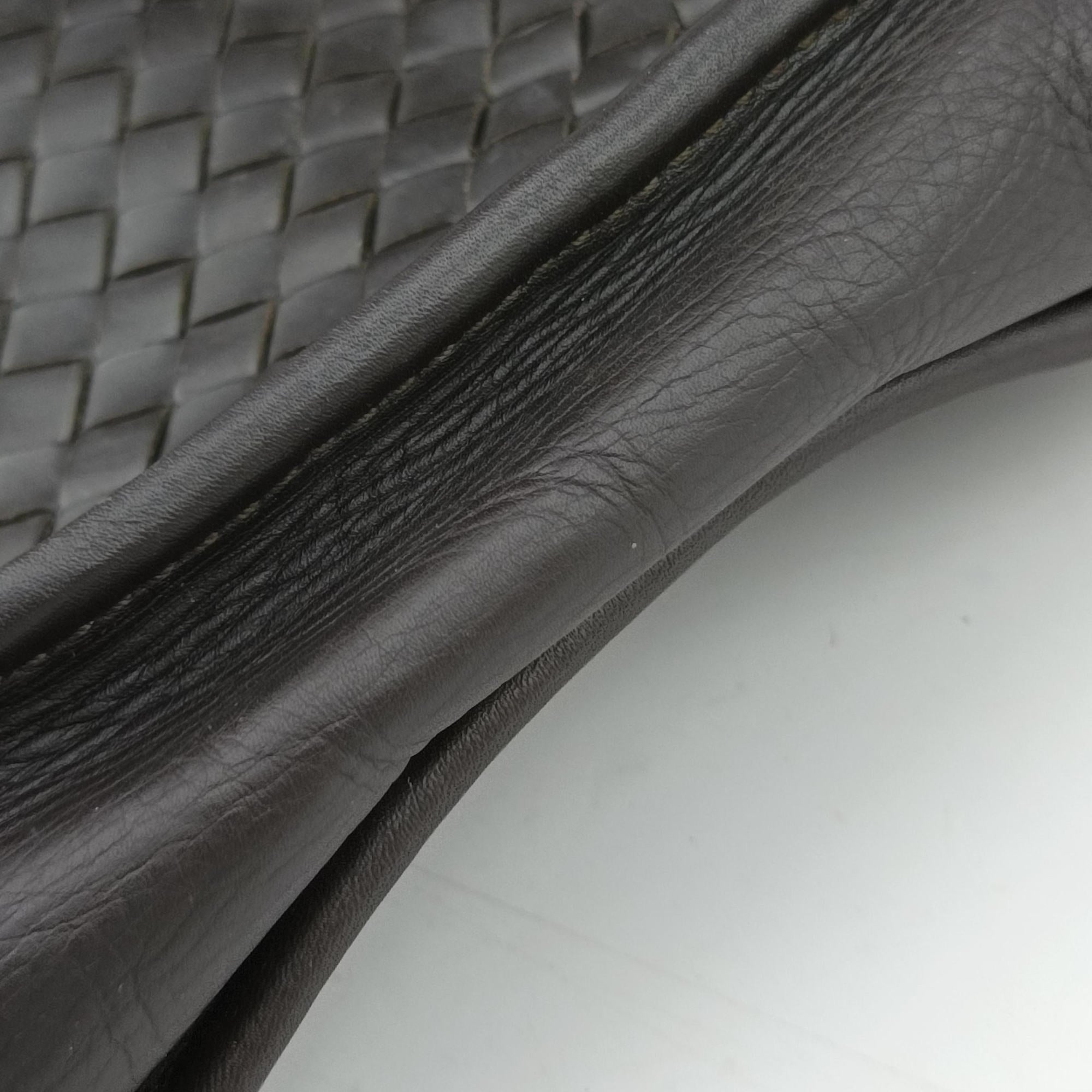 Vintage Bottega Veneta Intrecciato Brown lambskin  handbag | stylenewstar