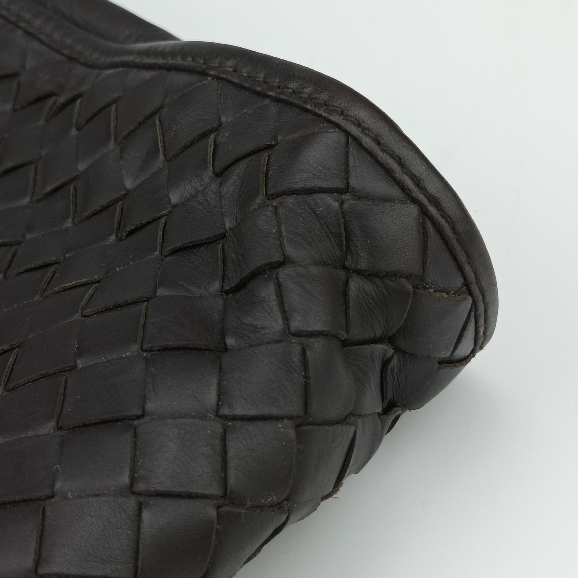 Vintage Bottega Veneta Intrecciato Brown lambskin  handbag | stylenewstar