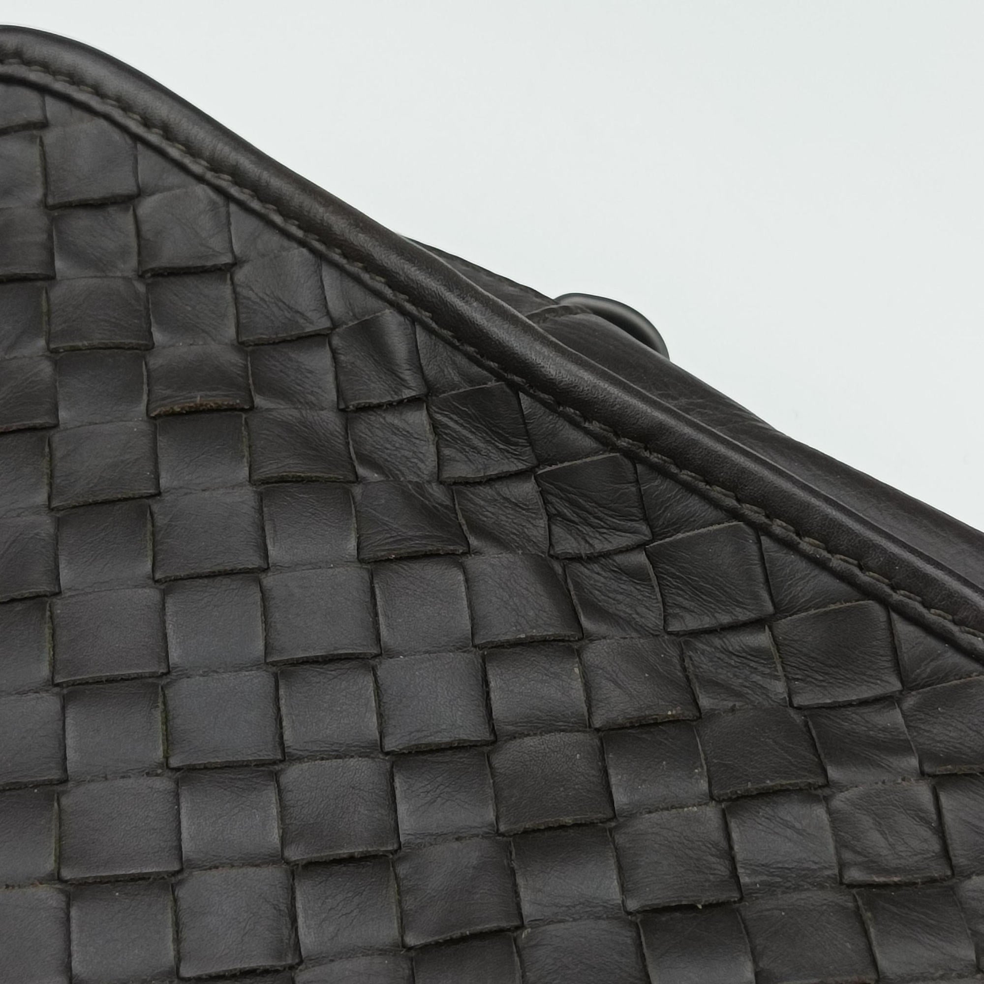 Vintage Bottega Veneta Intrecciato Brown lambskin  handbag | stylenewstar