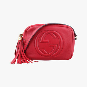 Pre-owned Gucci Soho Red Leather 308364 shoulderbag | stylenewstar