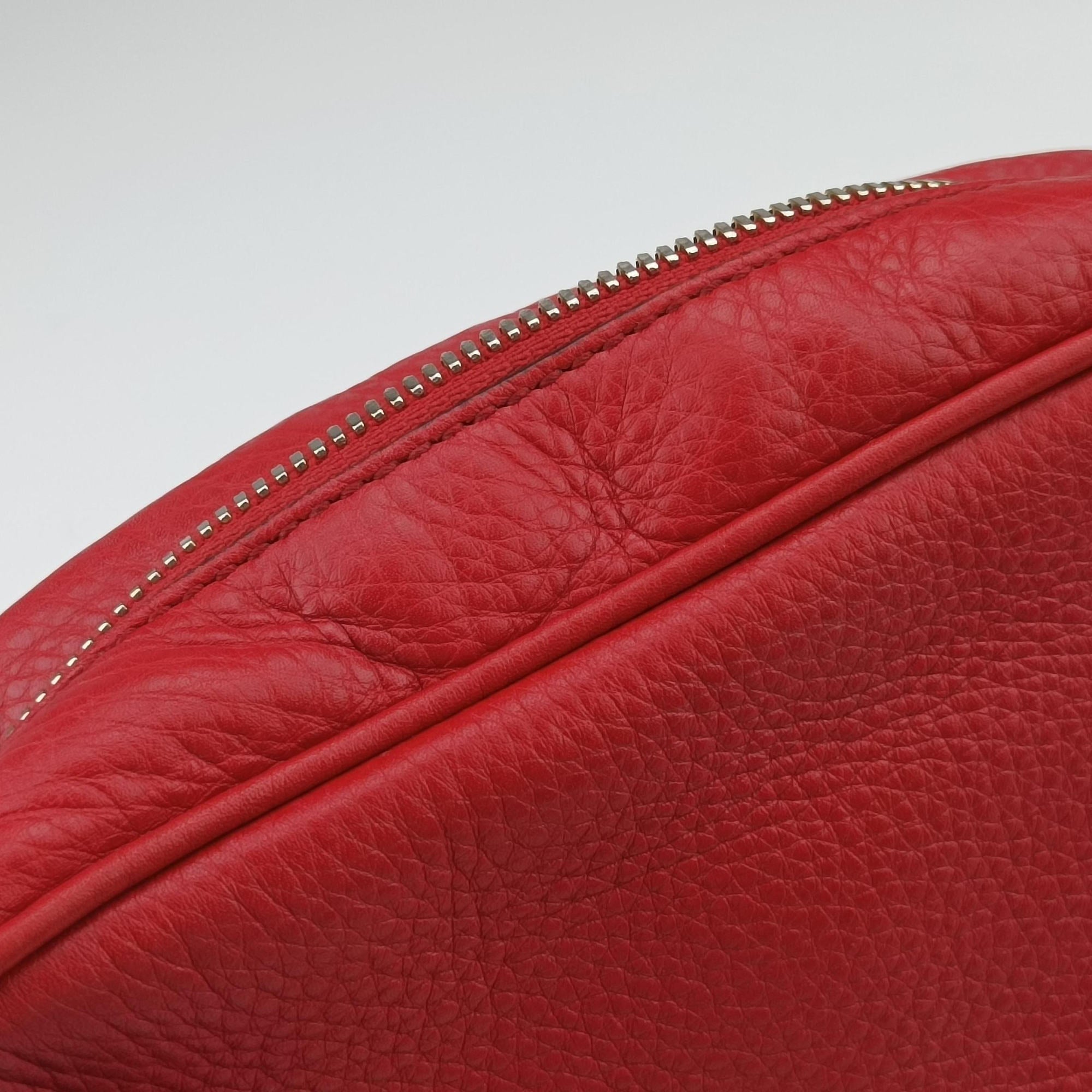 Pre-owned Gucci Soho Red Leather 308364 shoulderbag | stylenewstar