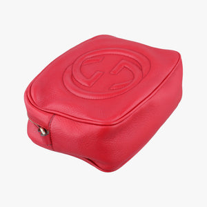 Pre-owned Gucci Soho Red Leather 308364 shoulderbag | stylenewstar