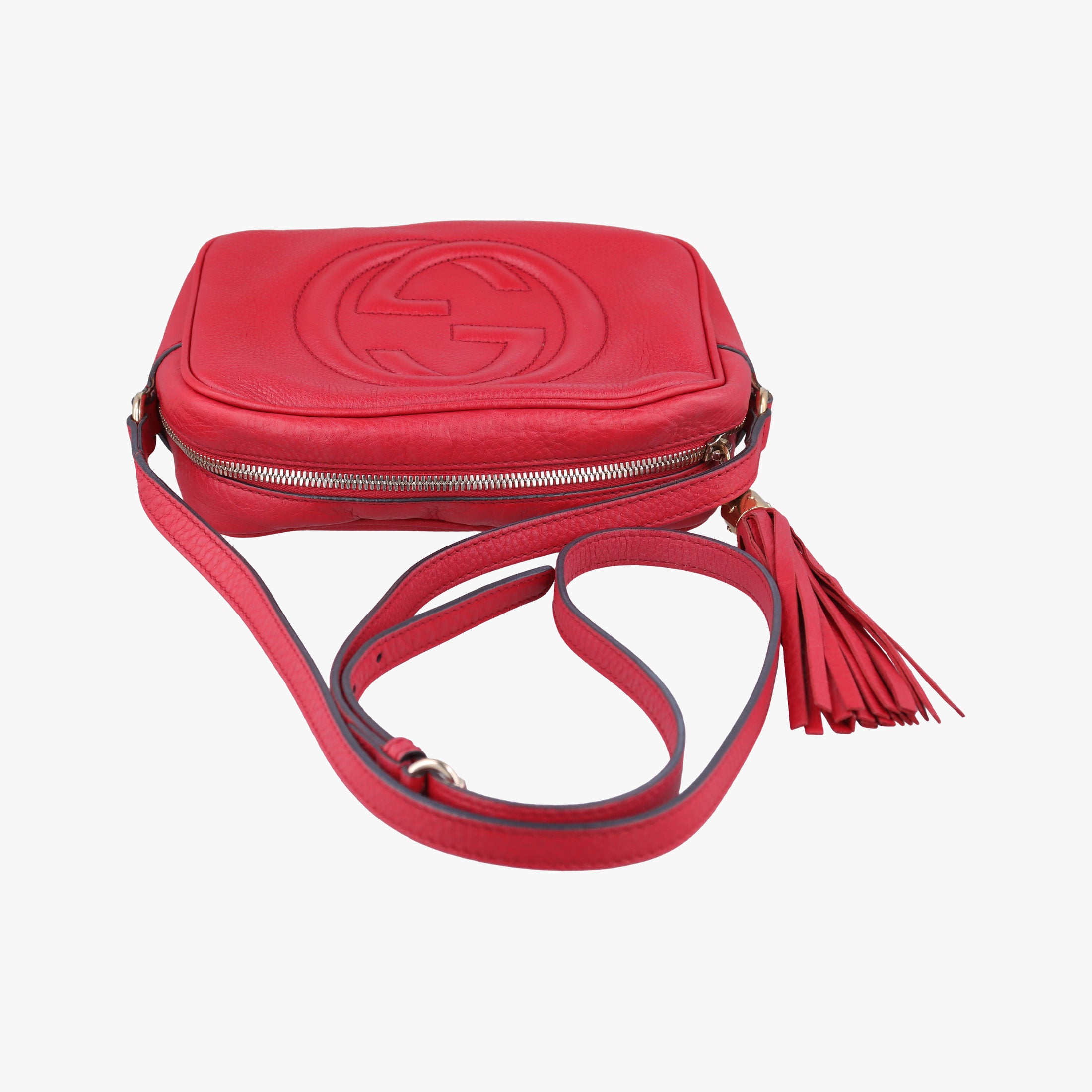 Pre-owned Gucci Soho Red Leather 308364 shoulderbag | stylenewstar