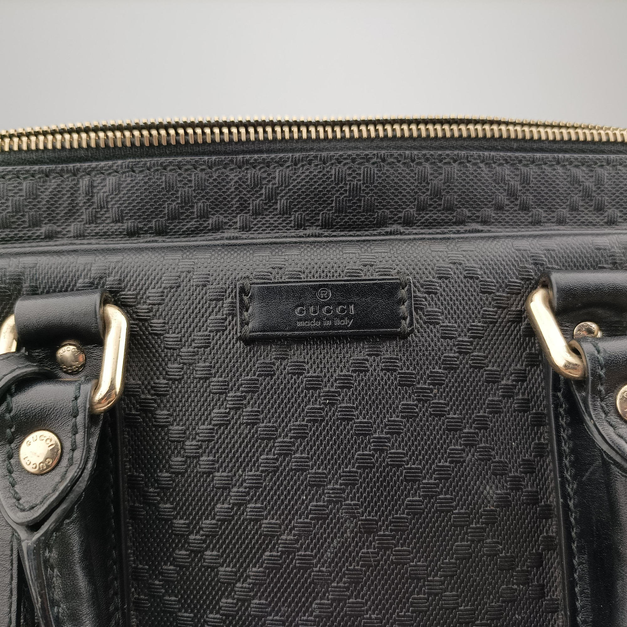 Vintage Gucci Diamante Black Leather 208463 handbag | stylenewstar