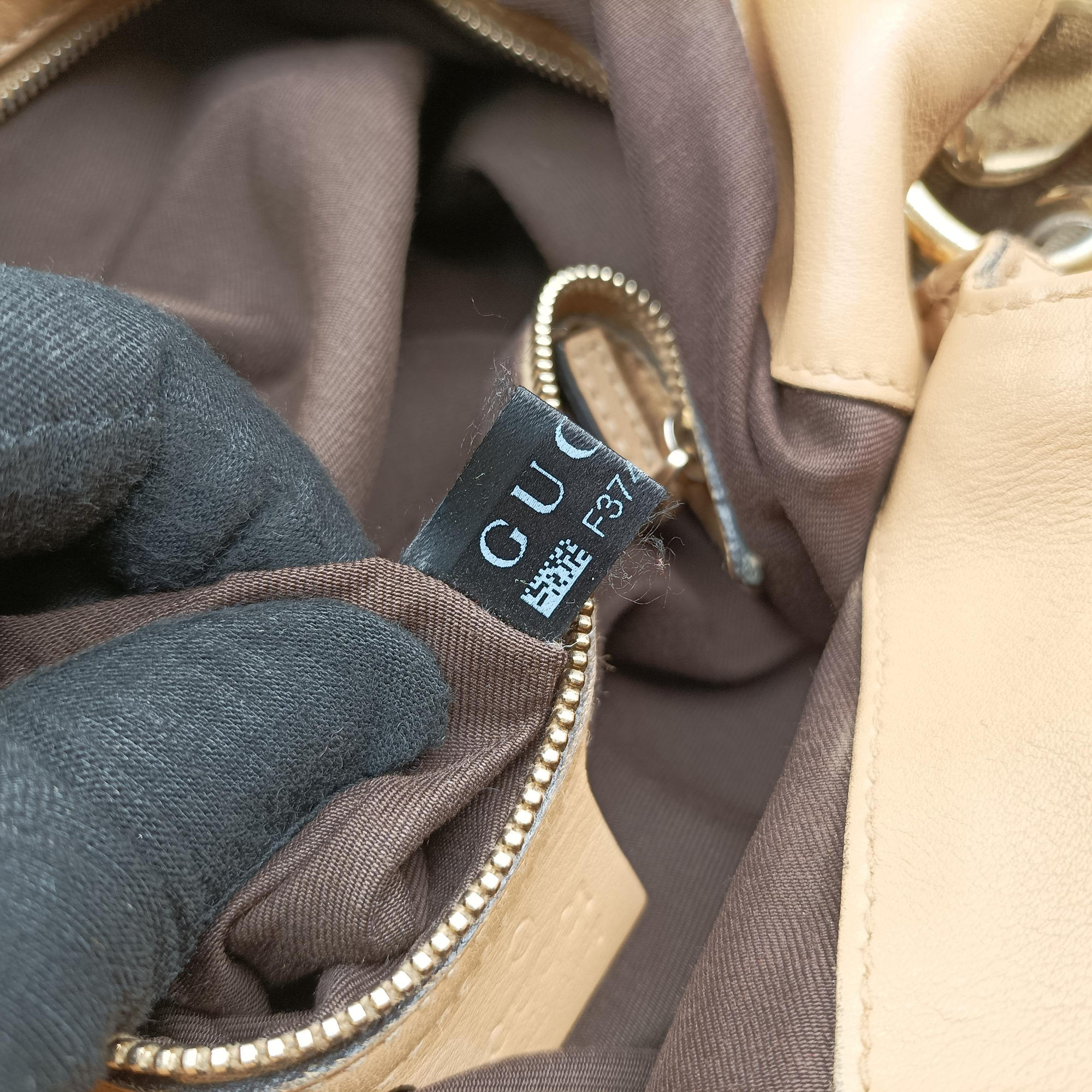 Pre-owned Gucci Indy Babouska Brown canvas 185566 handbag | stylenewstar