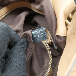 Pre-owned Gucci Indy Babouska Brown canvas 185566 handbag | stylenewstar
