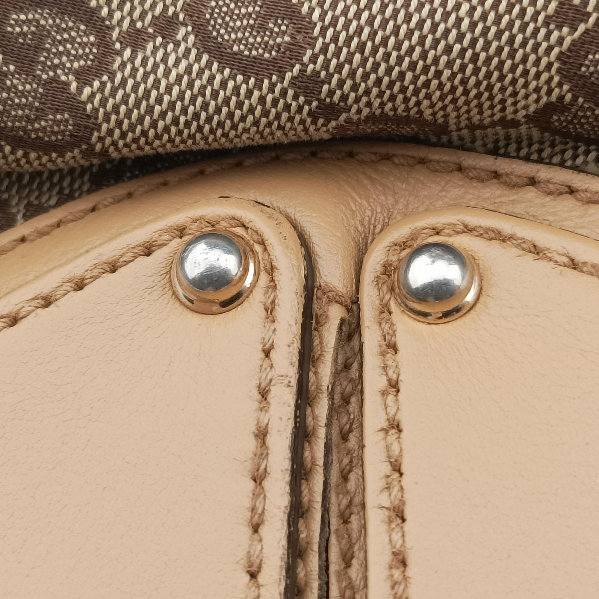 Pre-owned Gucci Indy Babouska Brown canvas 185566 handbag | stylenewstar