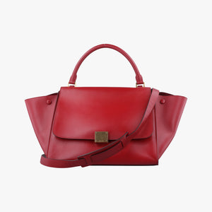 Pre-owned Celine Trapeze Red Leather  shoulderbag | stylenewstar