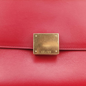 Pre-owned Celine Trapeze Red Leather  shoulderbag | stylenewstar