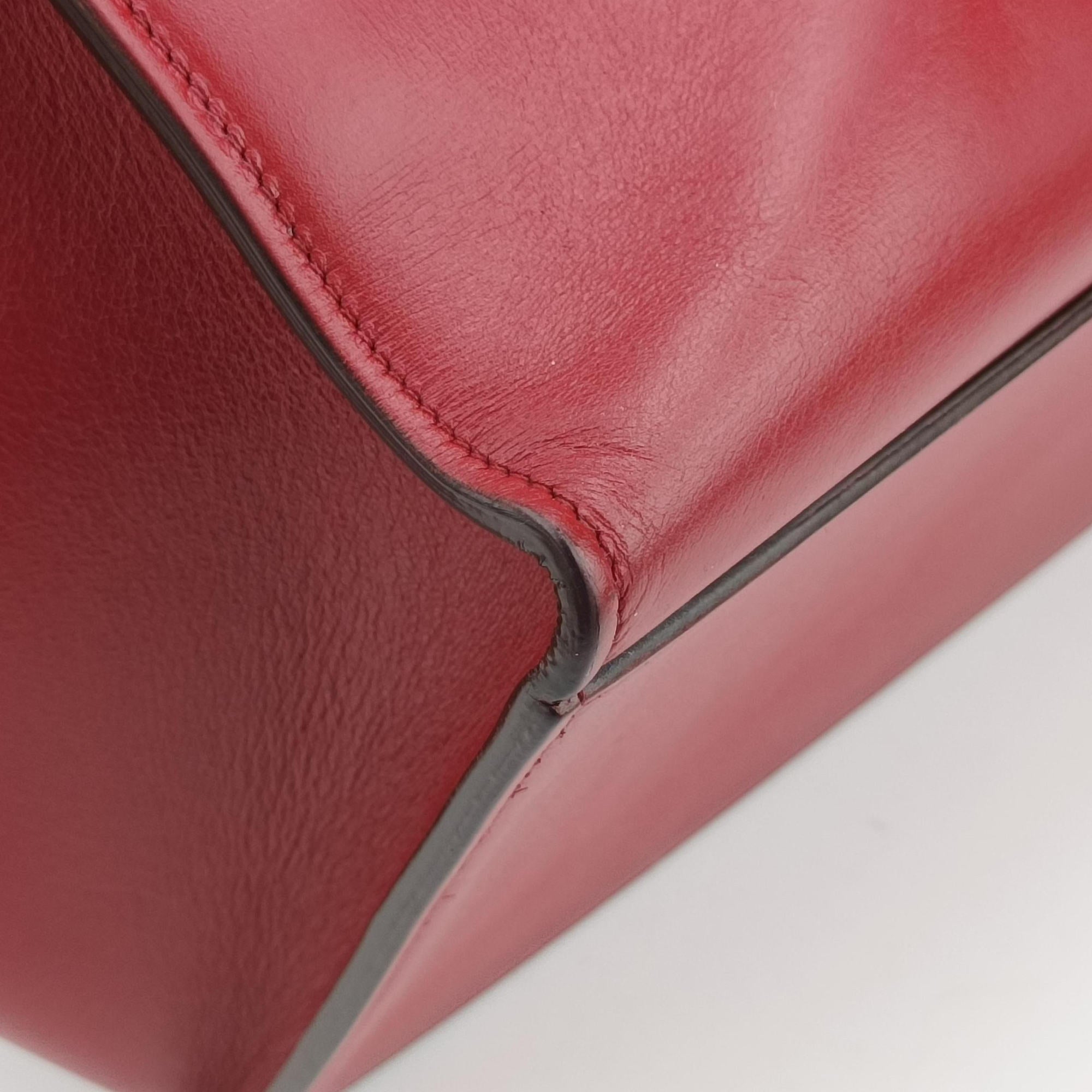 Pre-owned Celine Trapeze Red Leather  shoulderbag | stylenewstar
