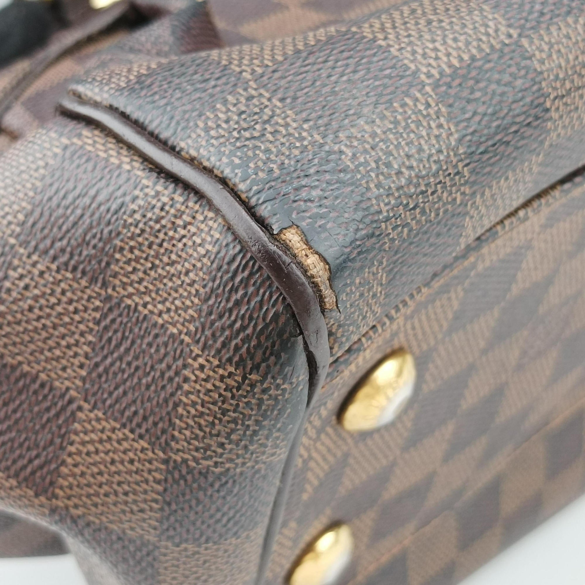 Pre-owned Louis Vuitton TREVI PM EBENE Damier Canvas N51997 handbag | stylenewstar