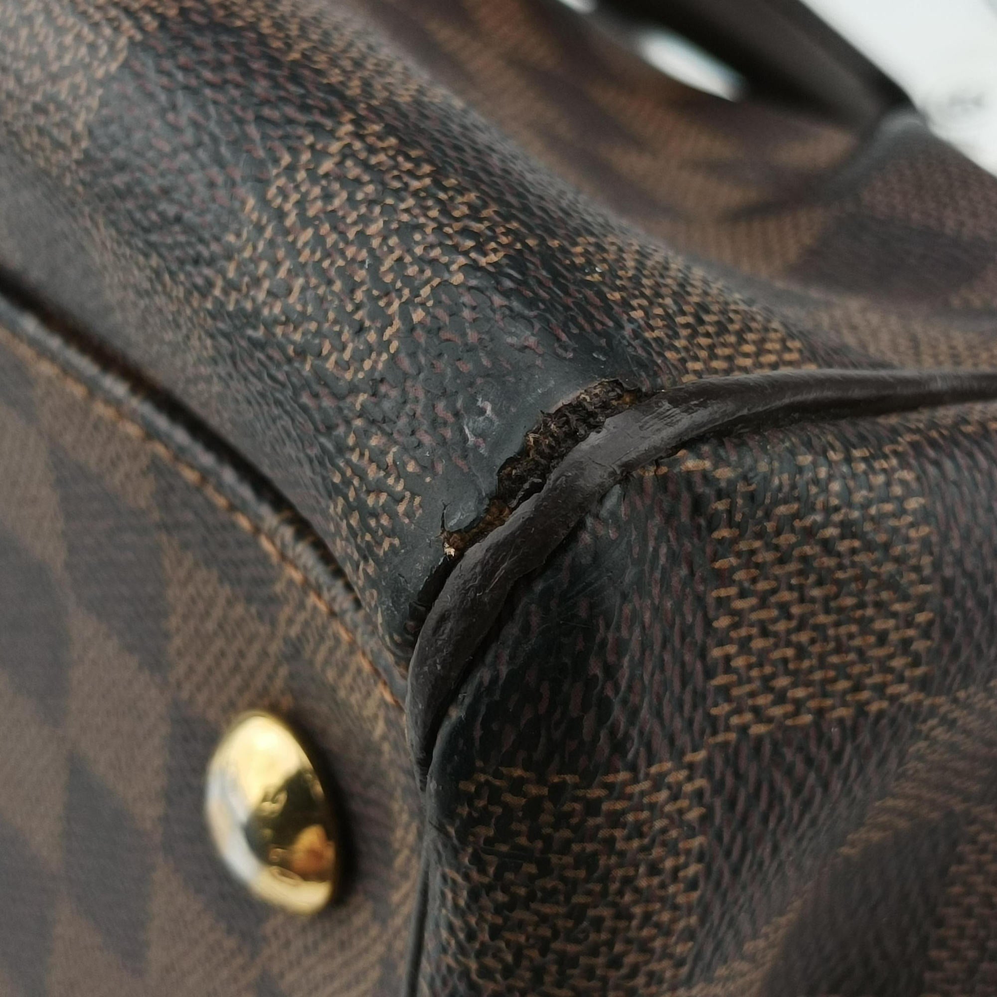 Pre-owned Louis Vuitton TREVI PM EBENE Damier Canvas N51997 handbag | stylenewstar