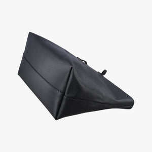 Pre-owned Fendi Hollow Tote Black Leather 8BH185 shoulderbag | stylenewstar