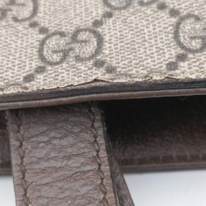 Pre-owned Gucci GG Supreme Bee Brown PVC coated canvas 450950 handbag | stylenewstar