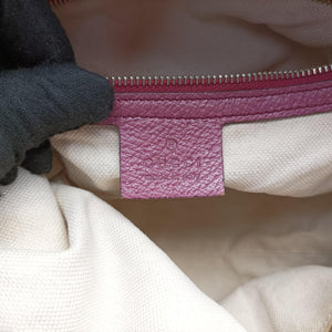 Pre-owned Gucci Guccissima Bree Beige × Raspberry Pink GG canvas×Leather 353120 shoulderbag | stylenewstar